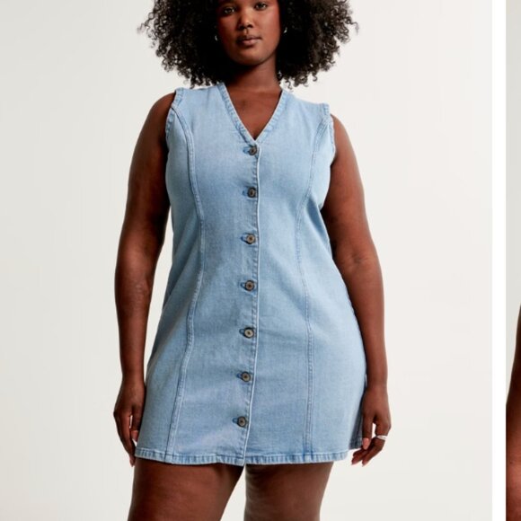 Abercrombie & Fitch Mara Denim Vest Mini Dress - Picture 2 of 3